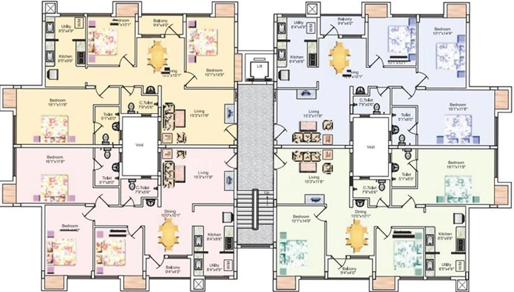 Floor Plan of Sreevatsa Sankara in Kalapatti, Coimbatore - Image 168098