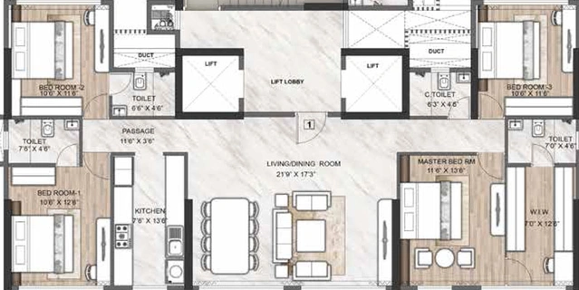 3 BHK Flat in MR Infra Pali Carters in Khar West, Mumbai - Image 442378