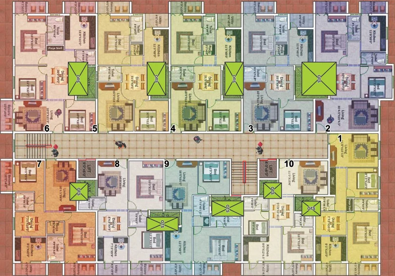 Floor Plan of Krisshna Sri Venkatessaa in Singanallur, Coimbatore - Image 168106