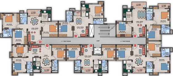 Floor Plan of Magnolia Success in New Town, Kolkata - Image 59978