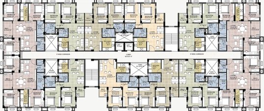 Floor Plan of Rohra Nibas in New Town, Kolkata - Image 59995