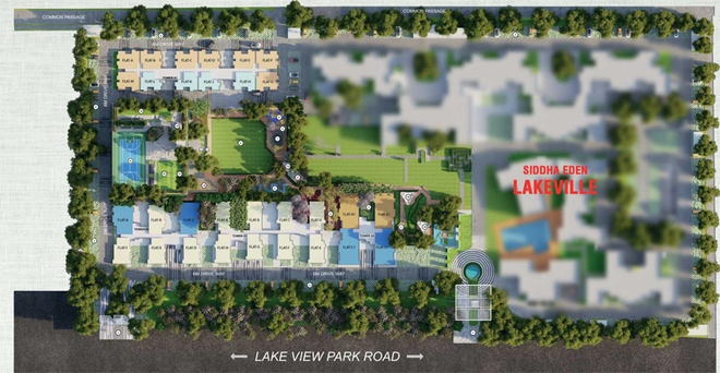 Master Plan of Siddha Eden Lake Ville Air in BT Road, Kolkata - Image 60002