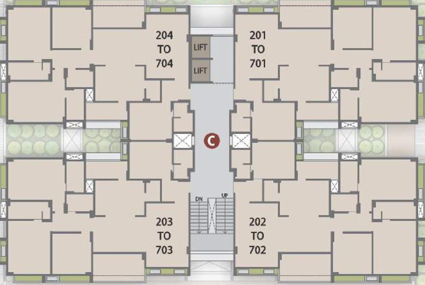 Floor Plan of Keshav Aaradhyam in Kudasan, Gandhinagar - Image 63618