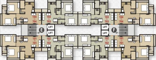 Floor Plan of Vihaan Sarthak Era in Sargasan, Gandhinagar - Image 64243