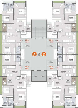 Floor Plan of ALT Veltis Respair in Zundal, Ahmedabad - Image 61021