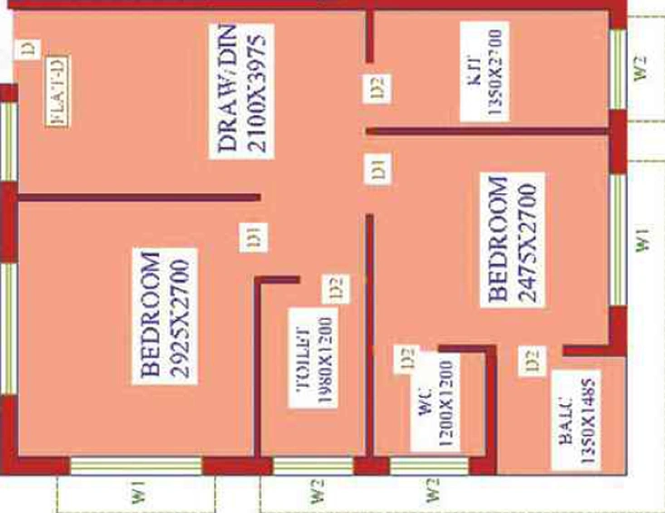 2 BHK Flat in Dharitri Royal Enclave in New Town, Kolkata - Image 531248