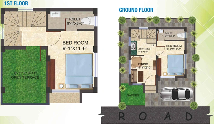 2 BHK House/Villa in Dharitri Royal Enclave in New Town, Kolkata - Image 531252