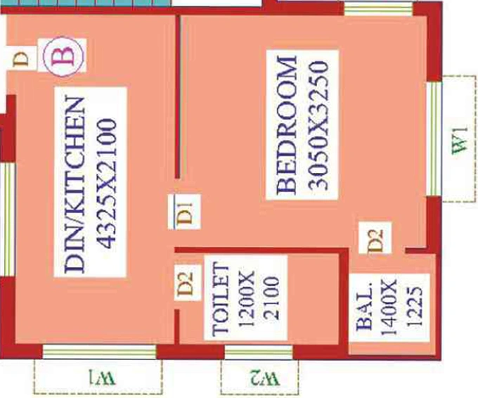 2 BHK Flat in Dharitri Royal Enclave in New Town, Kolkata - Image 531247