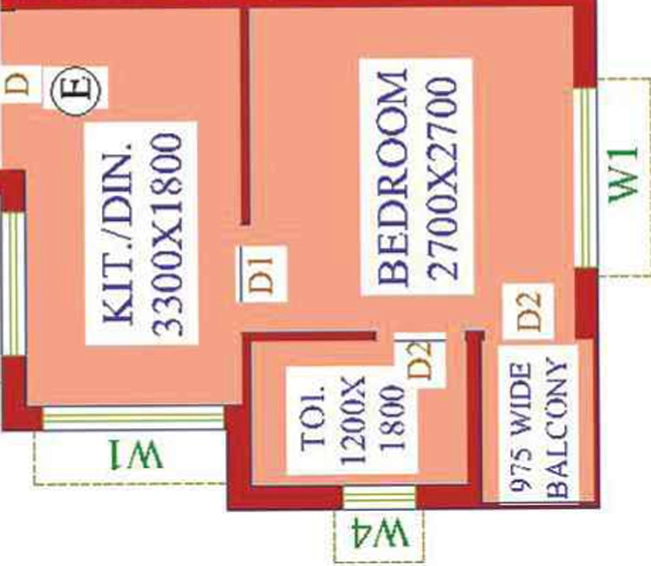1 BHK Flat in Dharitri Royal Enclave in New Town, Kolkata - Image 531246