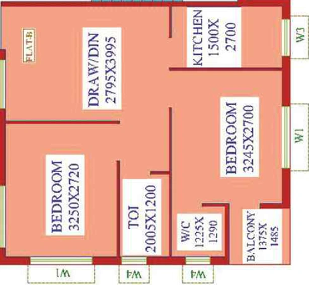 2 BHK Flat in Dharitri Royal Enclave in New Town, Kolkata - Image 531249