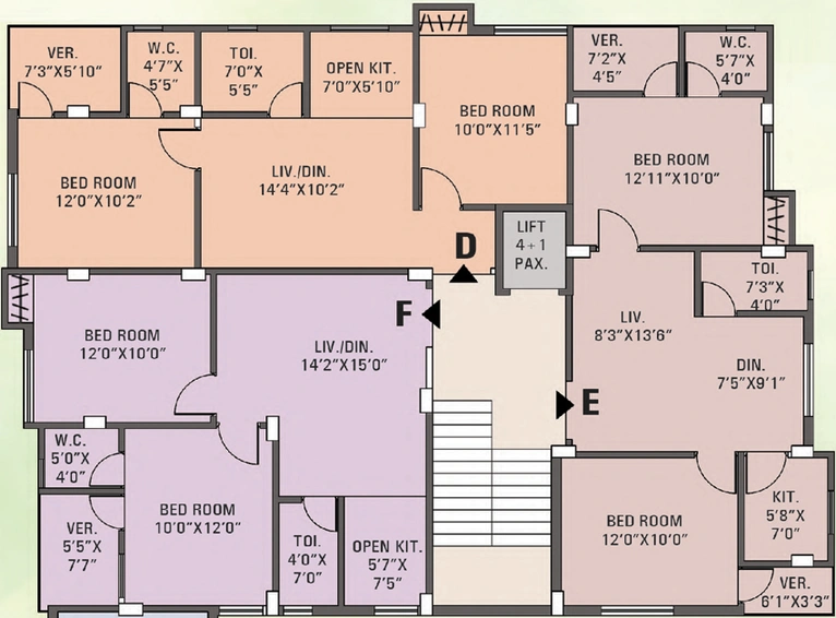 Floor Plan of MKBD MCK Tulip in Madhyamgram, Kolkata - Image 60528