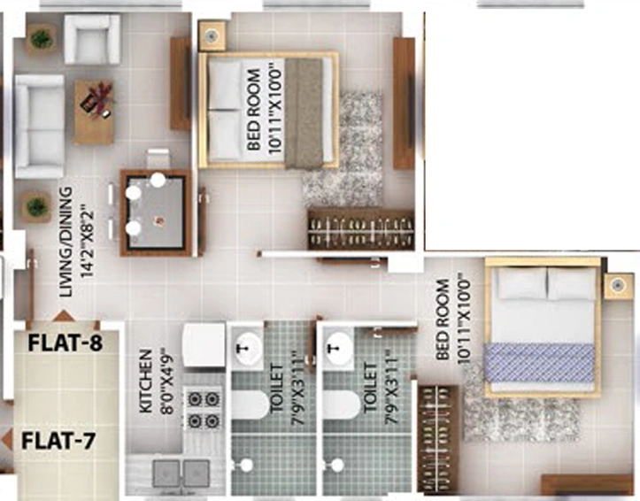 2 BHK Flat in Prajapati Greens in Rajarhat, Kolkata - Image 535548