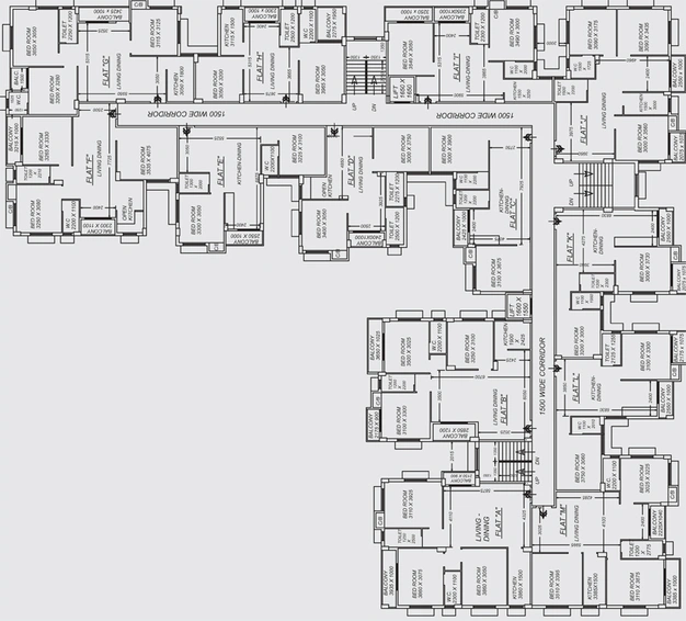 Floor Plan of Sapnil Residency in Baranagar, Kolkata - Image 60554