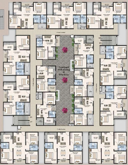 Floor Plan of Town Delta City in Vilankurichi, Coimbatore - Image 168227