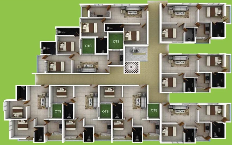 Floor Plan of Green Field Bougainvillea in Kalapatti, Coimbatore - Image 168234