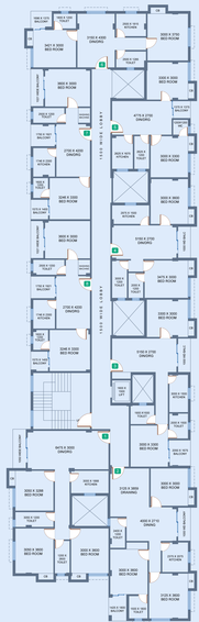 Floor Plan of Skyscraper Astha in New Town, Kolkata - Image 60575