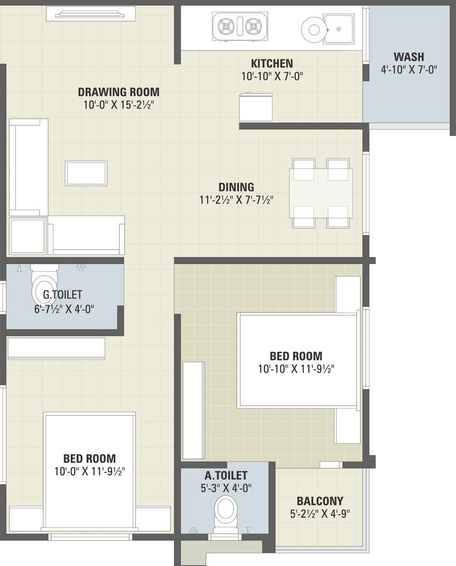2 BHK Flat in Rashmi Angan in Sanand, Ahmedabad - Image 546911
