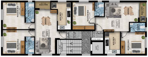 Floor Plan of Vibhaa Sneha in Madipakkam, Chennai - Image 59680