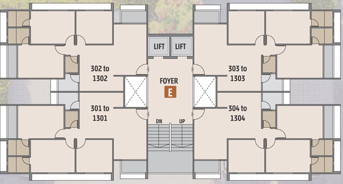 Floor Plan of Elenza Greenwood in Shela, Ahmedabad - Image 122346