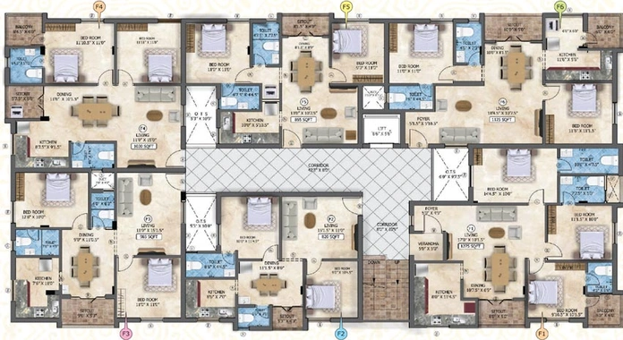 Floor Plan of Bhuvana Gold in Saravanampatti, Coimbatore - Image 168327