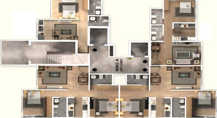 Floor Plan of Brihan Kenorita Jewel in Goregaon West, Mumbai - Image 21397