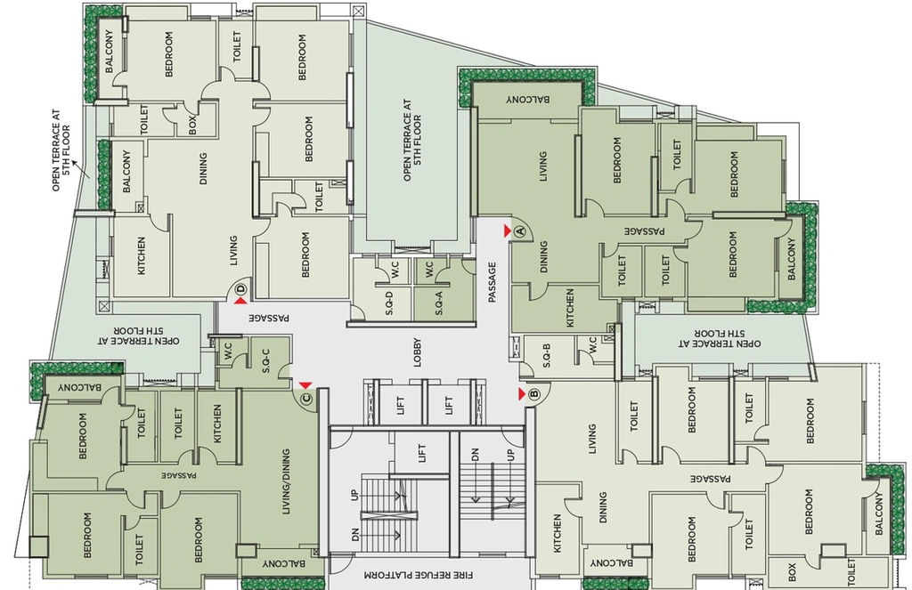 Floor Plan of Nirmala Jade in Lake Town, Kolkata - Image 60658