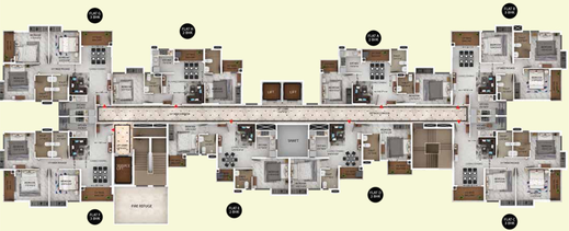 Floor Plan of Oswal Orchard Amritaya in BT Road, Kolkata - Image 60418