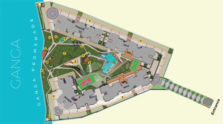 Master Plan of Oswal Orchard Amritaya in BT Road, Kolkata - Image 60419
