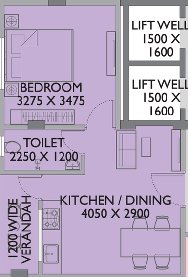 1 BHK Flat in Sun Dwarka in New Town, Kolkata - Image 536220