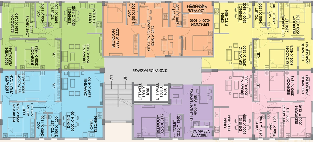 Floor Plan of Sun Dwarka in New Town, Kolkata - Image 60665