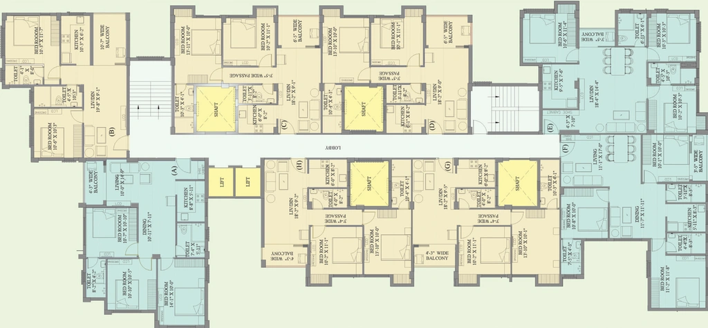 Floor Plan of Ambey Utsav in Rajarhat, Kolkata - Image 60683