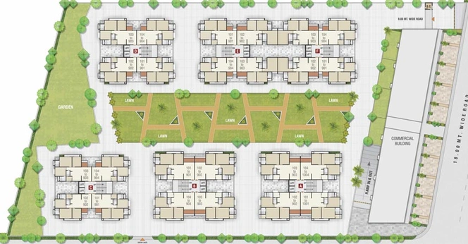 Master Plan of Pramukh Tiara in Kudasan, Gandhinagar - Image 63642