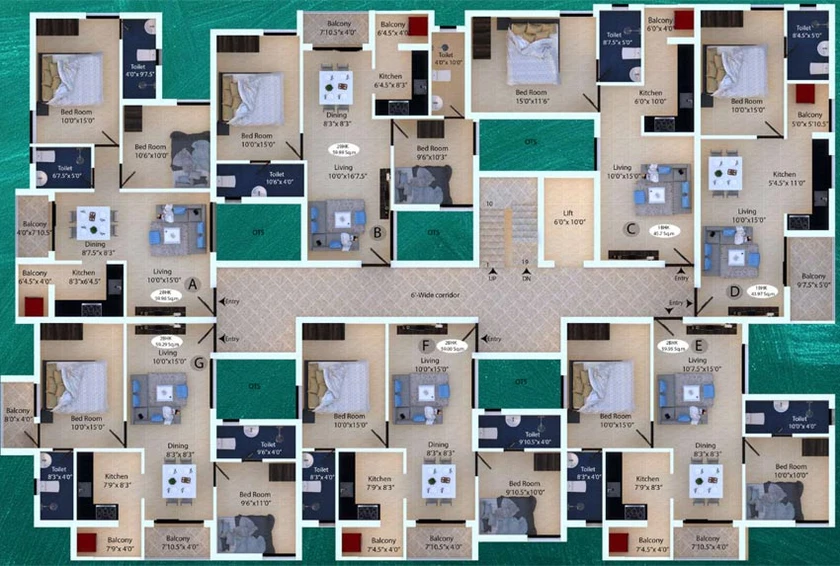 Floor Plan of Sri Gujans Paripalana in Vadavalli, Coimbatore - Image 168366