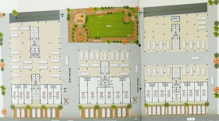 Master Plan of Shubh Saral Heights in Kudasan, Gandhinagar - Image 63650
