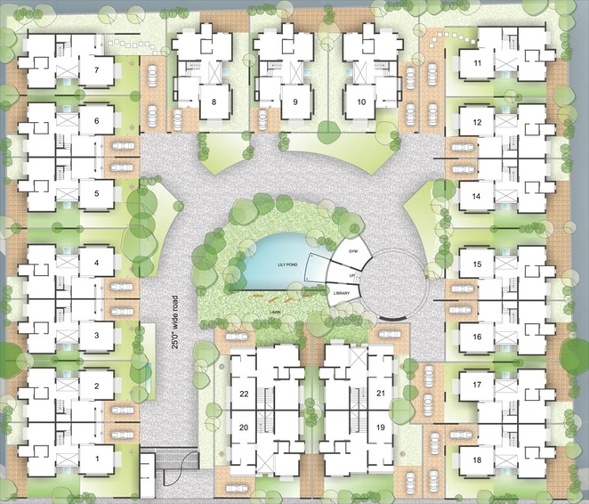Master Plan of Innzen Stavan Signature in Raysan, Gandhinagar - Image 64269