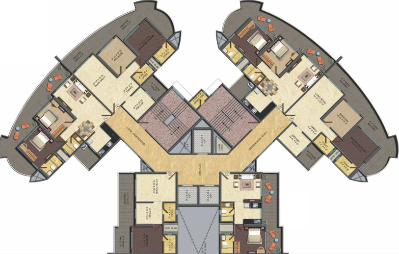 Floor Plan of Gauri Excellency in Kandivali West, Mumbai - Image 21443