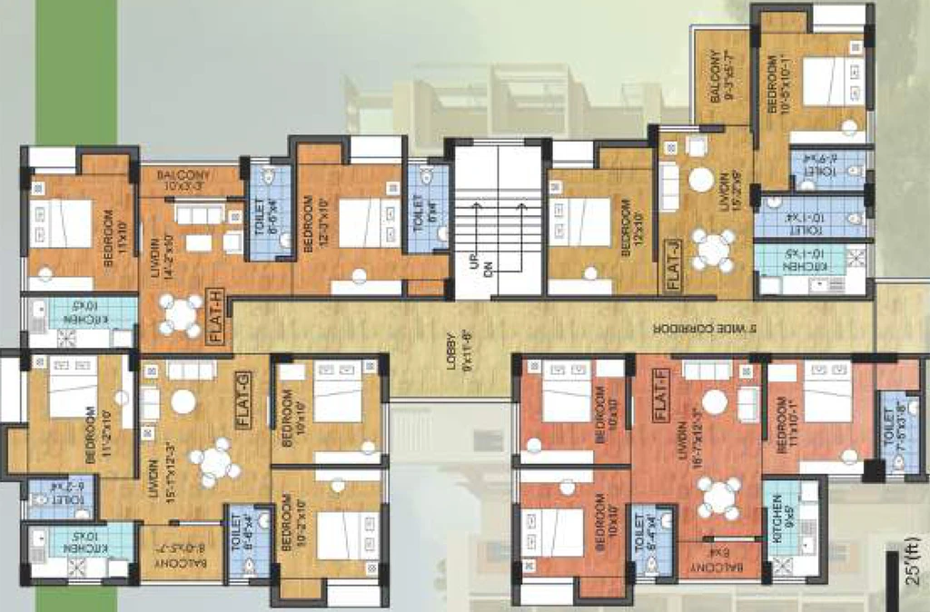 Floor Plan of Westroad Heights in Barasat, Kolkata - Image 60703