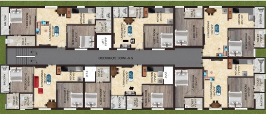 Floor Plan of The Nest Heritage in Medavakkam, Chennai - Image 60228