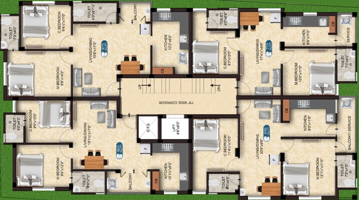 Floor Plan of The Nest Elegant in Choolaimedu, Chennai - Image 59764