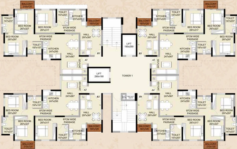 Floor Plan of Nanma One Cochin in Vyttila, Kochi - Image 61161
