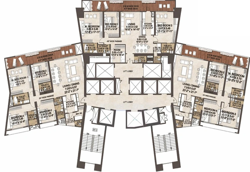 Floor Plan of Lokhandwala Minerva in Mahalaxmi, Mumbai - Image 102507