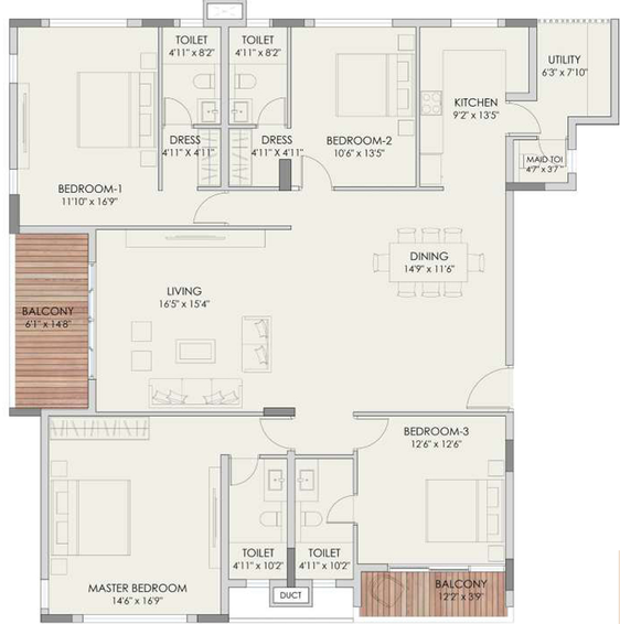 4 BHK Flat in Nanma Sacramento in Maradu, Kochi - Image 538923