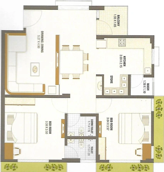 2 BHK Flat in Chiloda Greens in Chiloda, Gandhinagar - Image 554427
