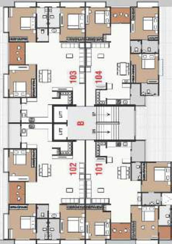 Floor Plan of Garuda Tulsi Heights in Kudasan, Gandhinagar - Image 63663