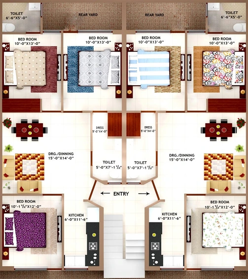 Floor Plan of Paradise Darpan City in Kharar, Chandigarh - Image 83816