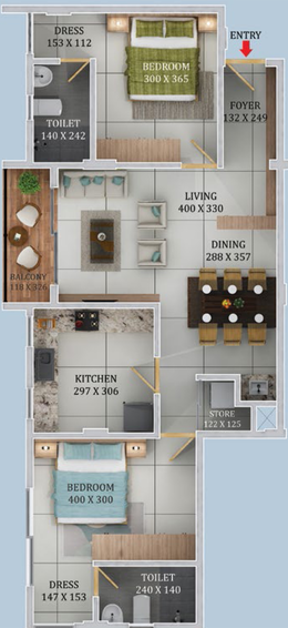 2 BHK Flat in Trinity Prominence in Vennala, Kochi - Image 539032