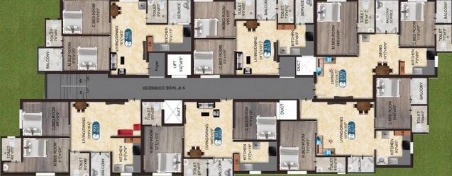Floor Plan of The Nest Charm in Medavakkam, Chennai - Image 59791