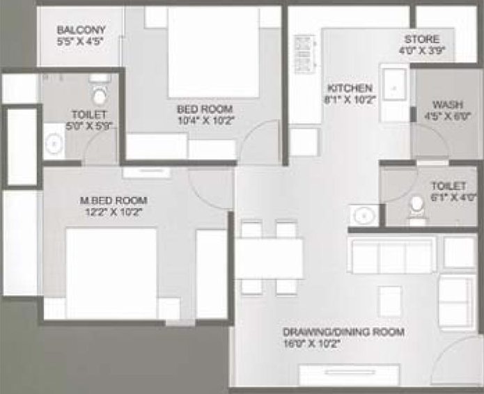 2 BHK Flat in Sangath Life in Vavol, Gandhinagar - Image 549434