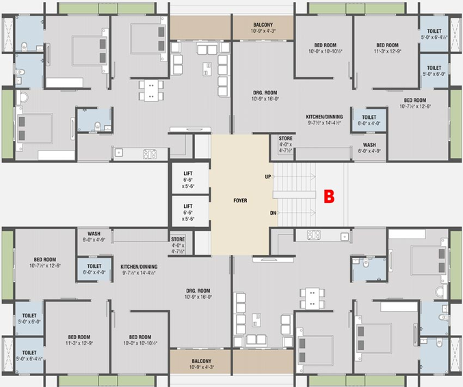 Floor Plan of BT Siddhi Lifestyle in Kalol, Gandhinagar - Image 63369