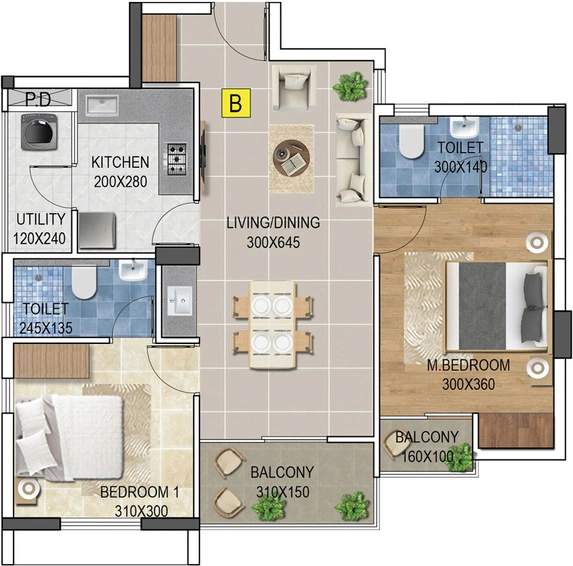 2 BHK Flat in Veegaland Green Fort in Thrippunithura, Kochi - Image 539042